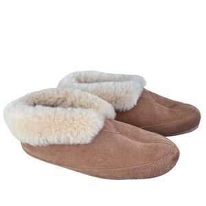 Zealand women’s cozy shearling slippers brown size 9.5-10.5